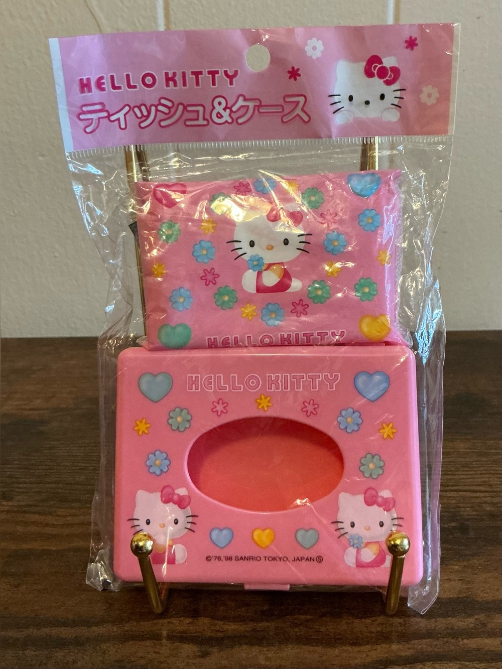 A Rare HTF From Japan Vintage Sanrio 1998 Hello Kitty Tissues And Tissue Holder